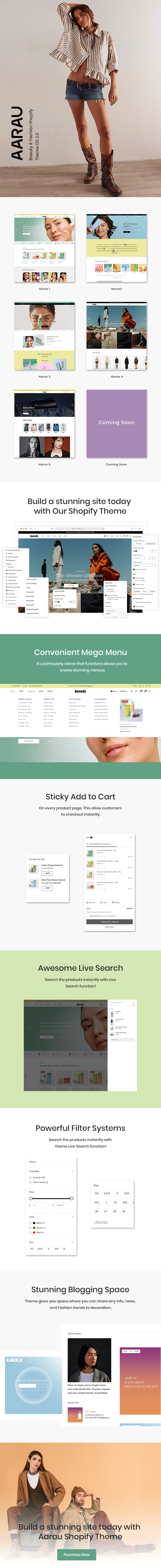 Aarau - Beauty Cosmetics & Fashion Clothing Shopify 2.0 Theme - 1