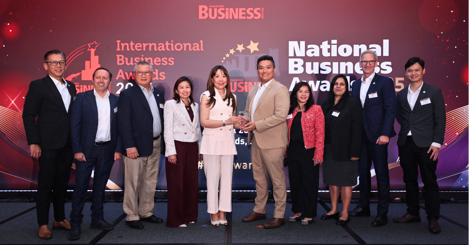SeaLead receiving an award at the SBR National Business Awards 2025.